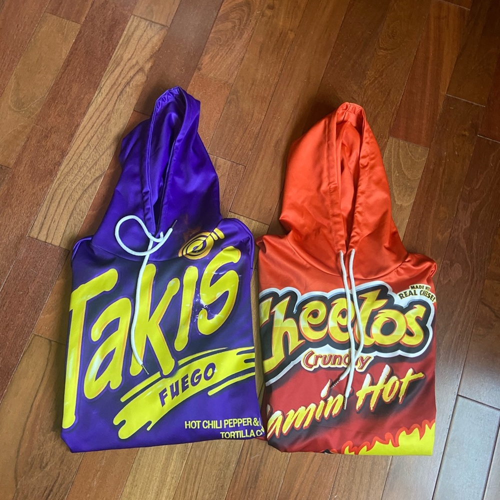 Takis and Hot Cheeto Hoodies Mens Small